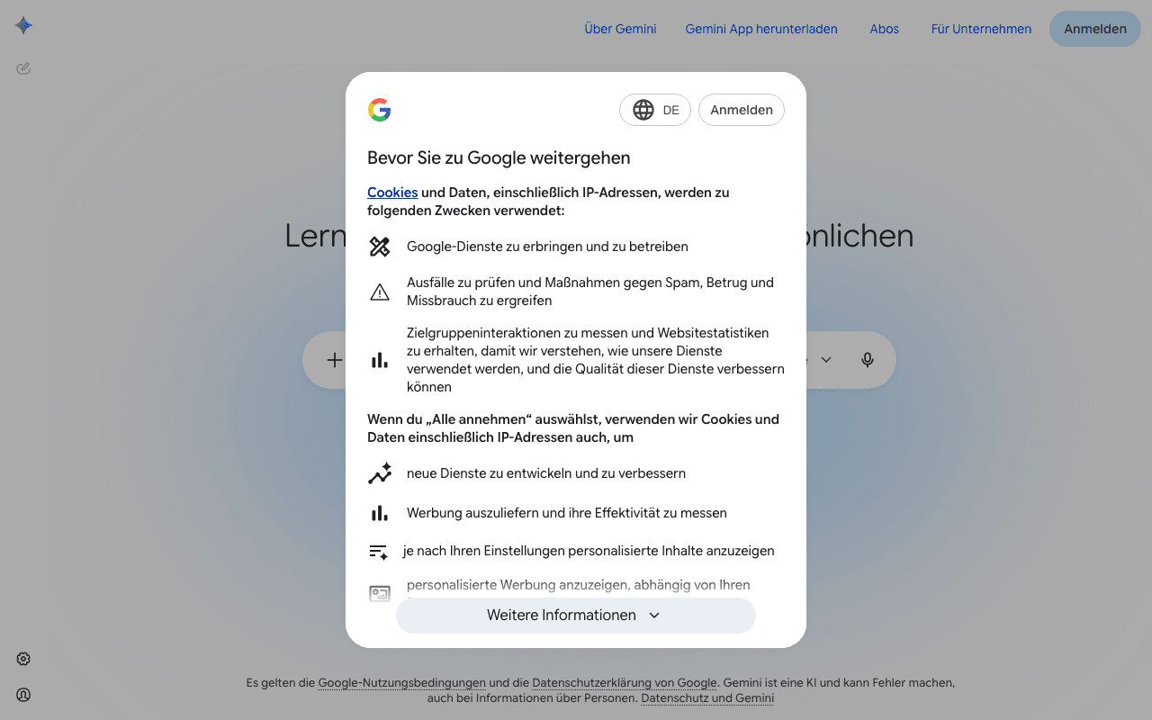 Gemini (Google) – Screenshot 1