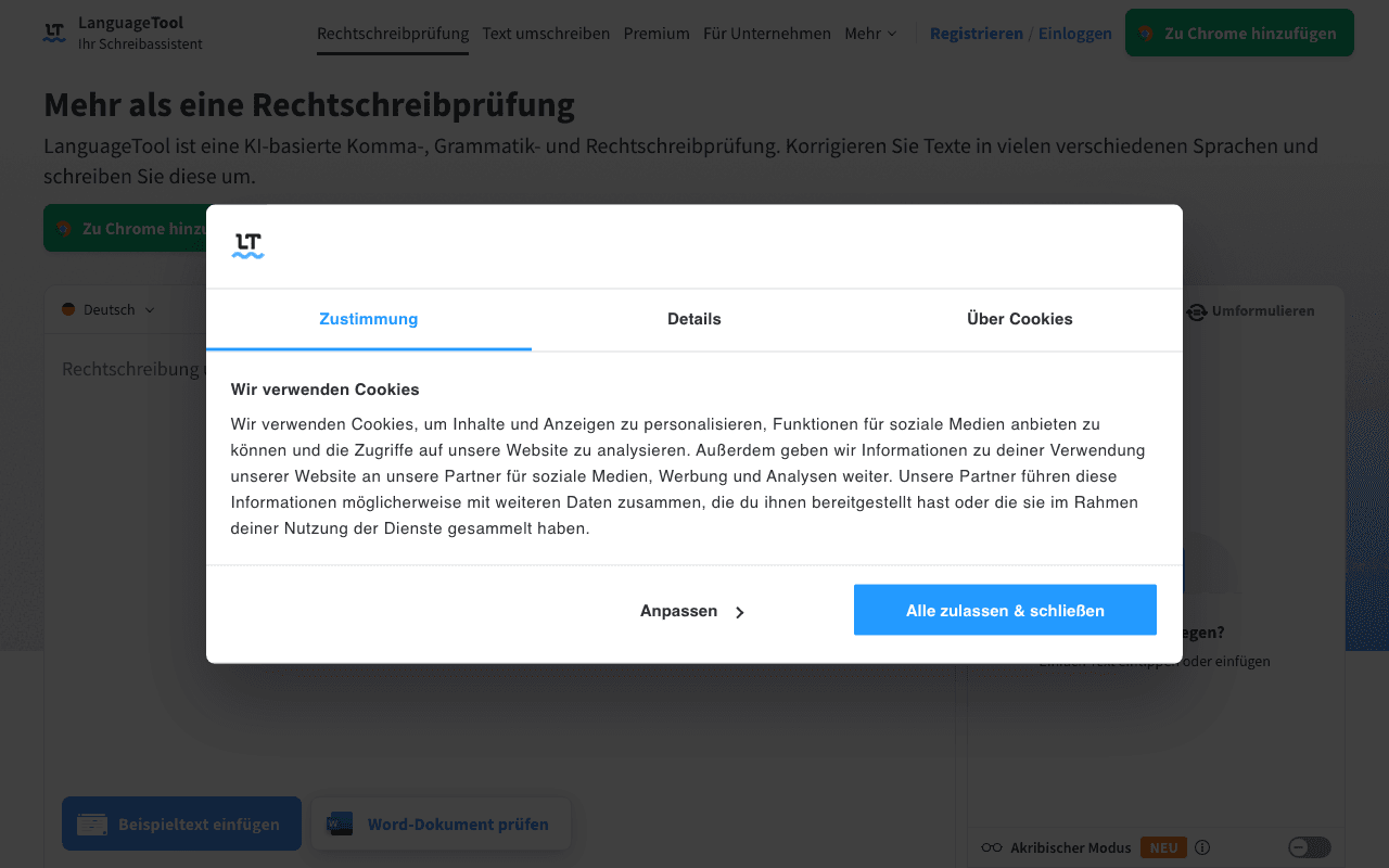 LanguageTool – Screenshot 1